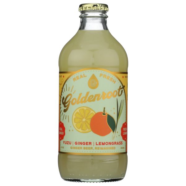 GOLDENROOT: Yuzu Lemongrass Gingerbeer, 12 fo