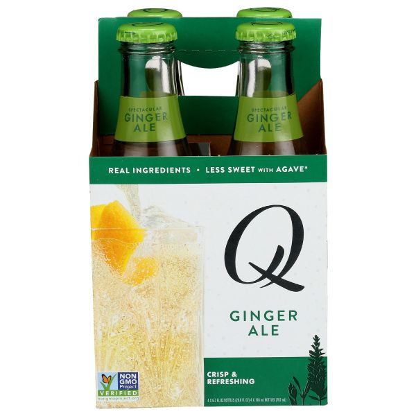 Q TONIC: Ginger Ale 4 Pack, 26.8 fo
