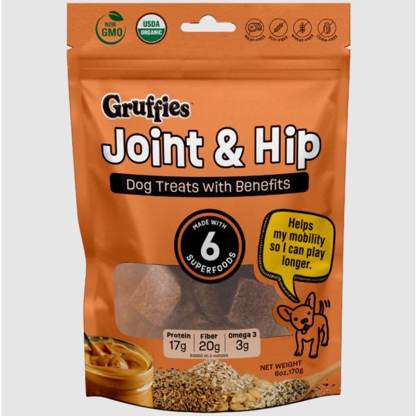 GRUFFIES: Joint and Hip Dog Treats, 6 oz