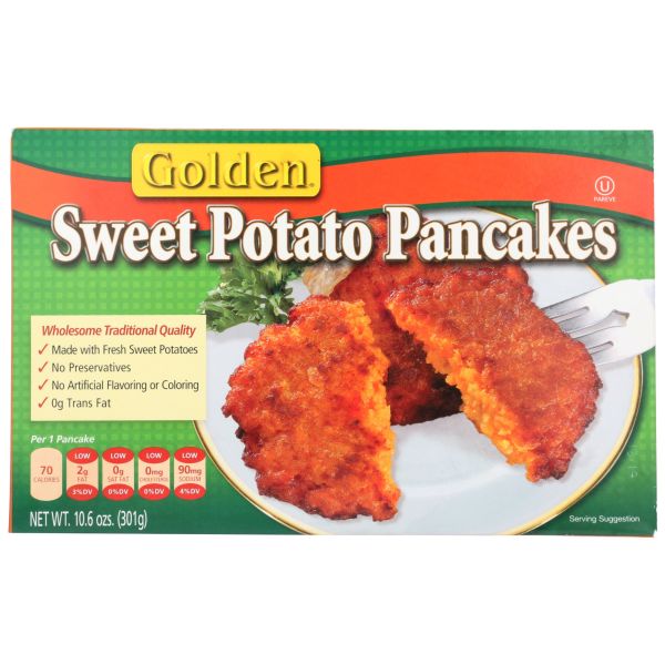 GOLDEN: Sweet Potato Pancakes 8 Count, 10.6 oz