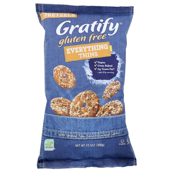 GRATIFY: Everything Thins Gluten Free Pretzel, 10.5 oz