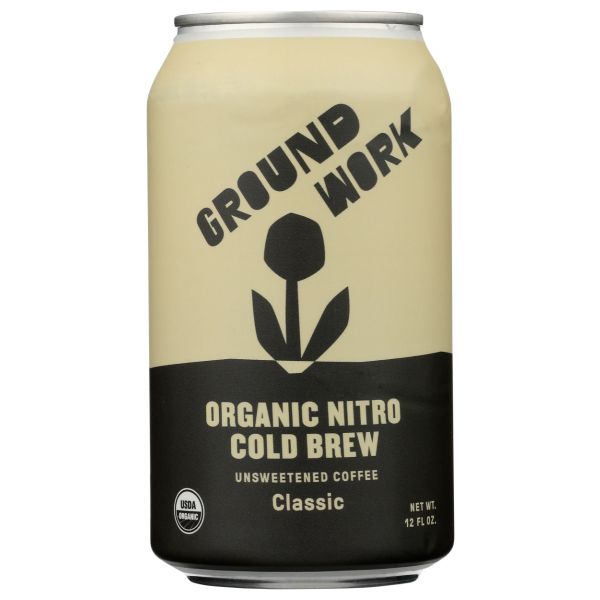 GROUNDWORK COFFEE: Organic Classic Nitro Cold Brew Coffee, 12 oz