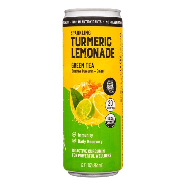GOLDEN TIGER: Green Tea Turmeric Lemonade, 12 fo