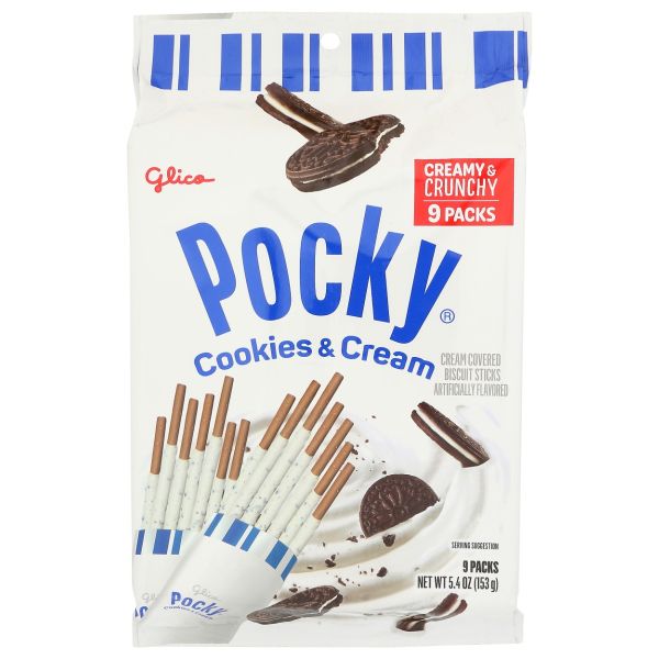 GLICO: Pocky Cookies and Cream 9 Count, 5.4 oz