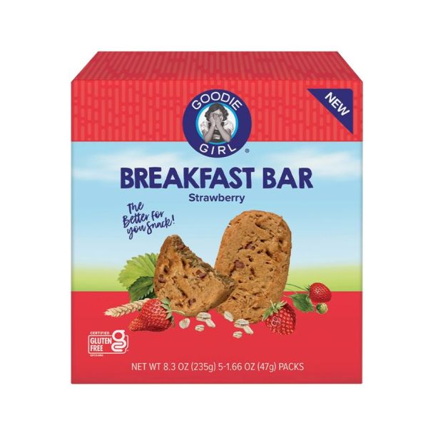 GOODIE GIRL: Strawberry Breakfast Bar 5 Count, 8.3 oz