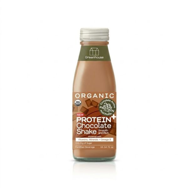 GREENHOUSE: Organic Chocolate Protein Shake, 10.14 fo