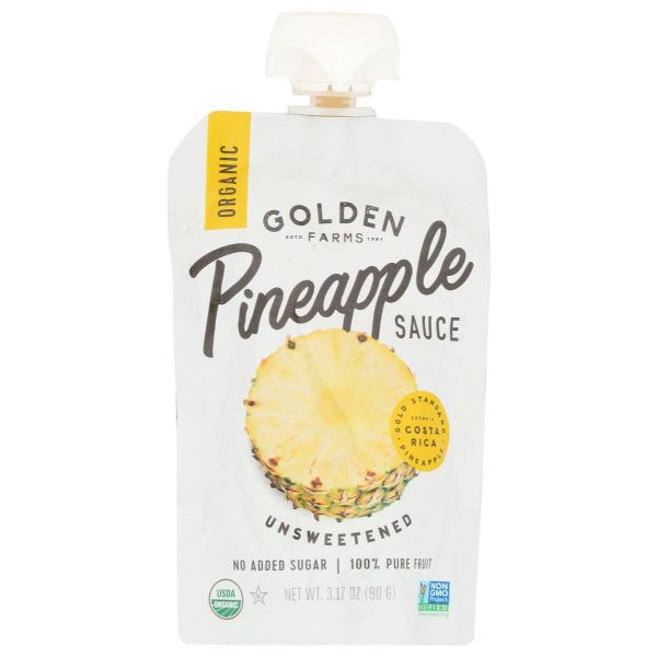 GOLDEN FARMS: Organic Pineapple Sauce Pouch, 3.17 oz