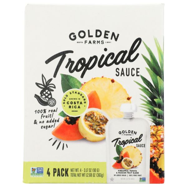 GOLDEN FARMS: Tropical Sauce Pouch 4 Count, 12.68 oz