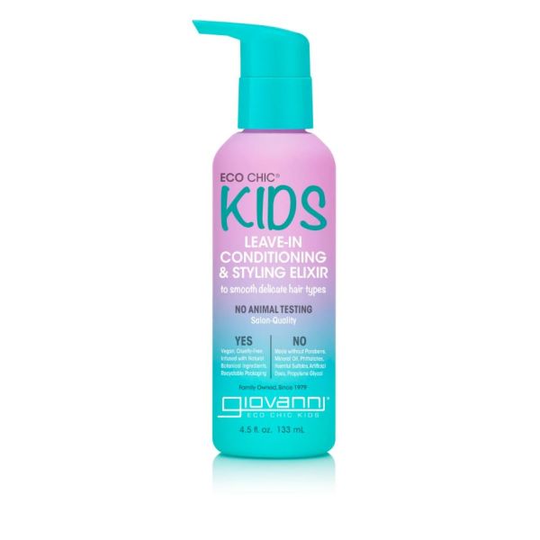 GIOVANNI COSMETICS: Eco Chic Kids Leave In Conditioning and Styling Elixir, 4.5 fo