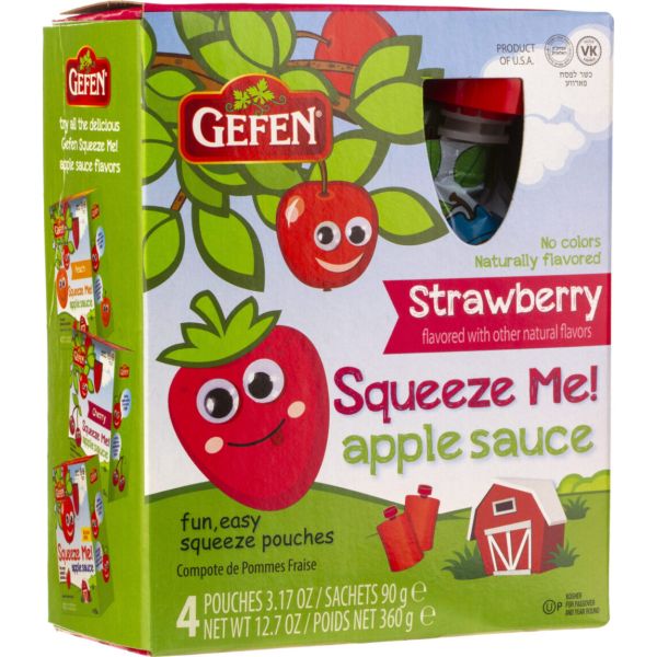 GEFEN: Strawberry Apple Sauce Pouch, 12.68 oz