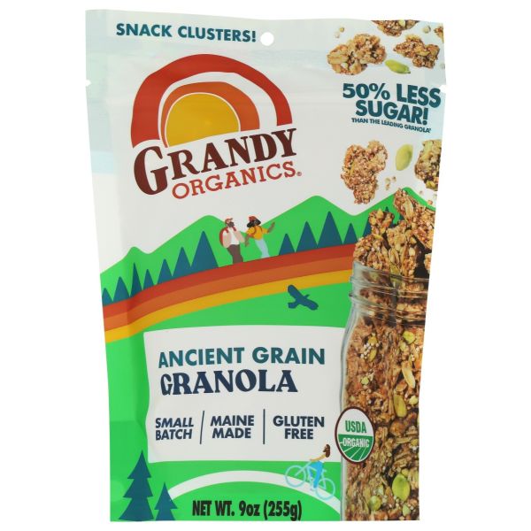 GRANDY ORGANICS: Ancient Grain Granola, 9 oz