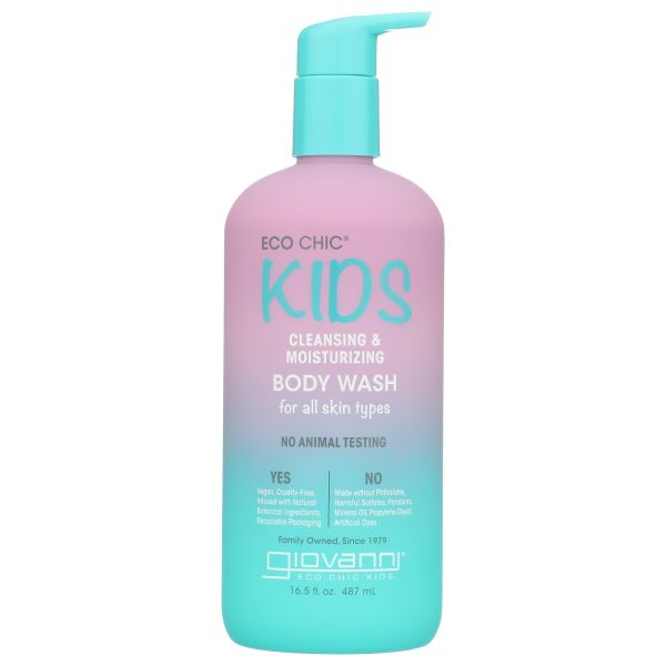 GIOVANNI COSMETICS: Eco Chic Kids 2 in 1 Cleansing and Moisturizing Body Wash, 16.5 fo