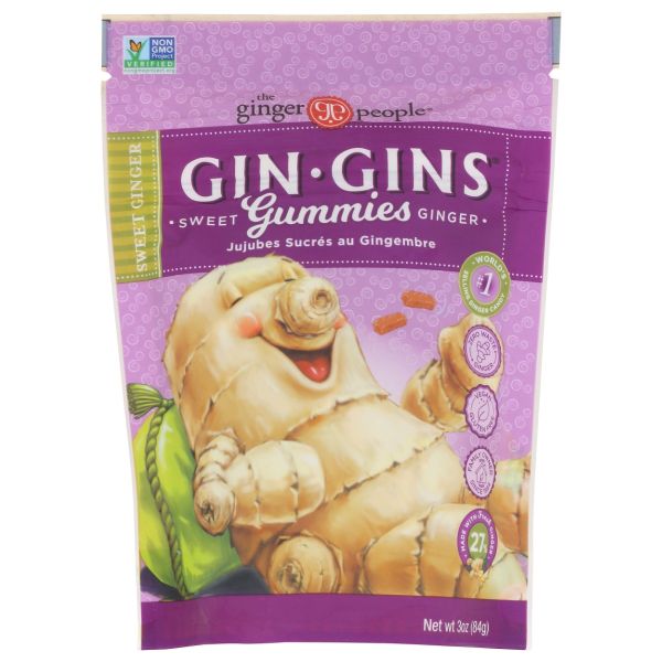 GINGER PEOPLE: Sweet Ginger Gummies, 3 oz