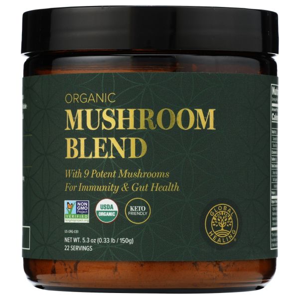 GLOBAL HEALING: Mushroom Blend Powder, 5.29 oz