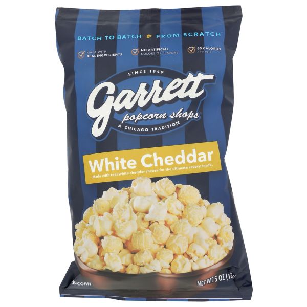 GARRETT BRANDS: White Cheddar Popcorn, 5 oz