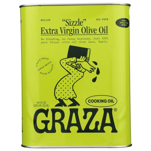 GRAZA: Sizzle Extra Virgin Olive Oil Tin Can, 101.4 fo