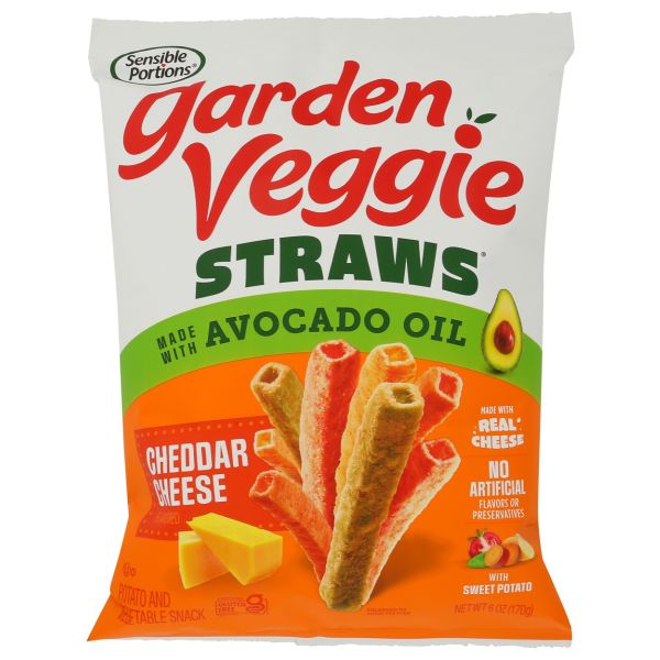 SENSIBLE PORTIONS: Garden Veggie Straws Cheddar Cheese, 6 oz
