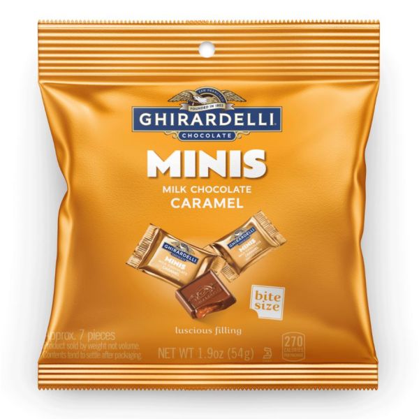 GHIRARDELLI: Milk Chocolate Caramel Minis Pouch, 1.9 oz