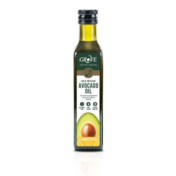 GROVE: Lemon Pepper Extra Virgin Avocado Oil, 8.5 fo