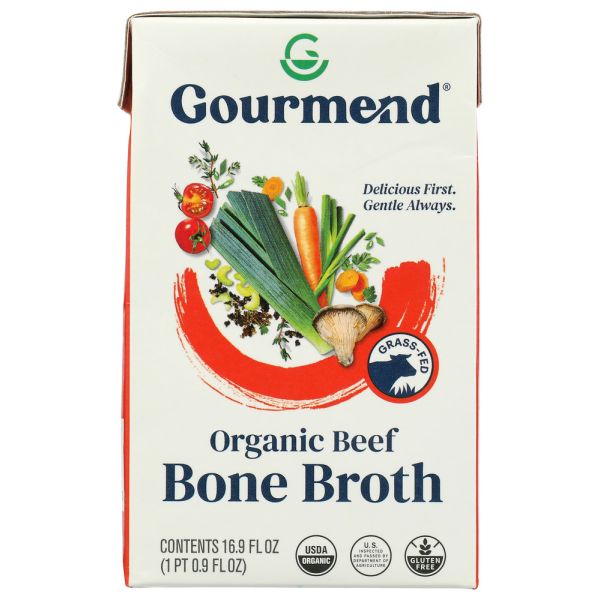 GOURMEND: Organic Beef Bone Broth, 16.9 fo