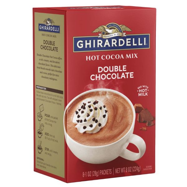 GHIRARDELLI: Double Chocolate Hot Cocoa Mix, 8 oz