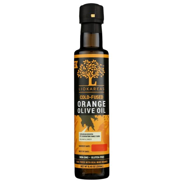 LIOKAREAS: Cold Fused Orange Olive Oil, 8.45 oz