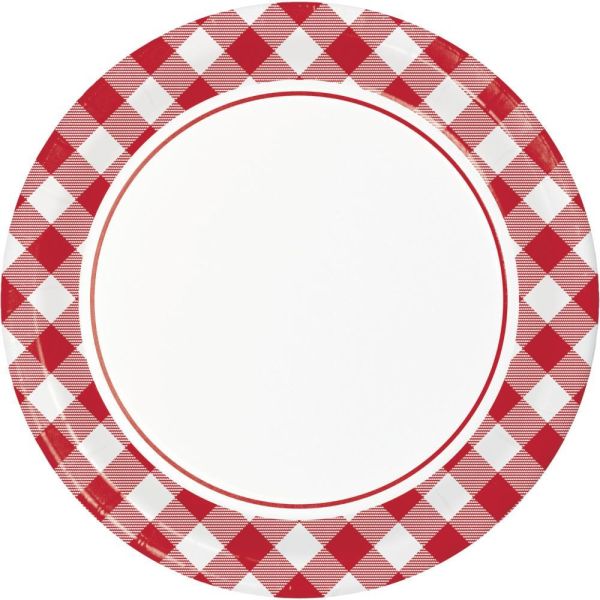 CREATIVE CONVERTING: Gingham Luncheon Plate, 8 ea
