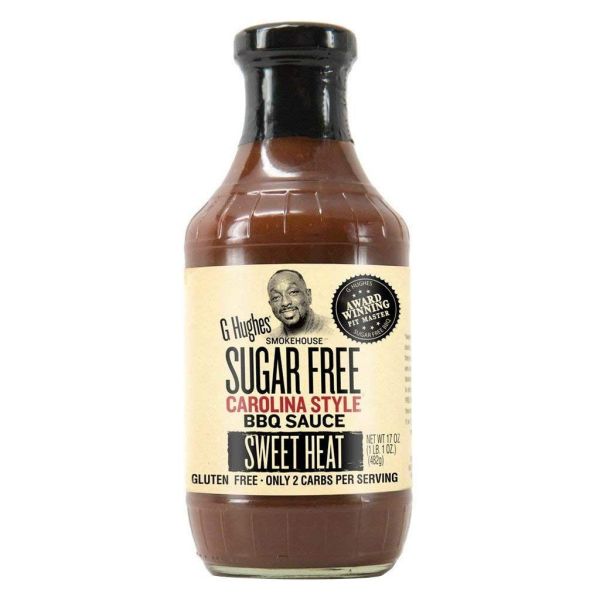 G HUGHES: Sugar Free Sweet Heat Carolina Style Bbq Sauce, 17 oz