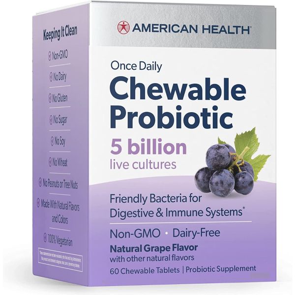 AMERICAN HEALTH: Probiotic Chew Grape, 60 tb