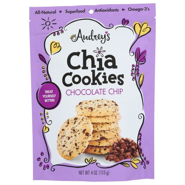 AUDREYS: Chia Cookies Chocolate Chip, 4 oz