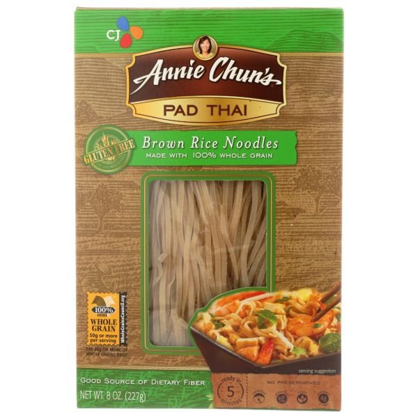 ANNIE CHUNS: Pad Thai Brown Rice Noodles, 8 oz