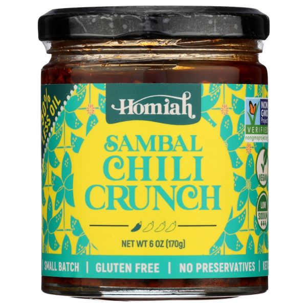HOMIAH: Sambal Chili Crunch Vegan, 6 oz