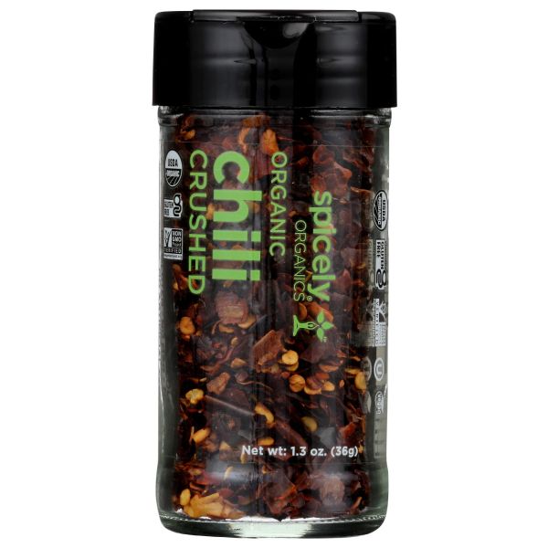 SPICELY ORGANICS: Organic Chili Pepper Crushed Jar, 1.3 oz