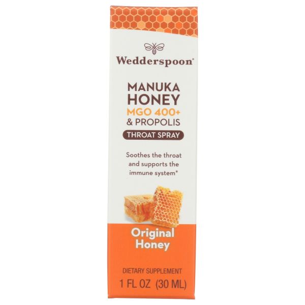 WEDDERSPOON: Propolis and Manuka Honey Throat Spray Original, 1 fo