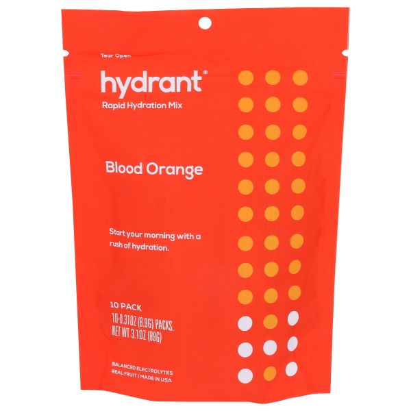 HYDRANT: Rapid Hydration Mix Blood Orange, 10 ea