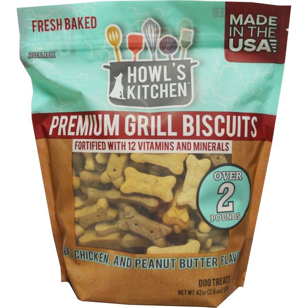 HOWLS KITCHEN: Premium Grill Dog Biscuits, 42 oz