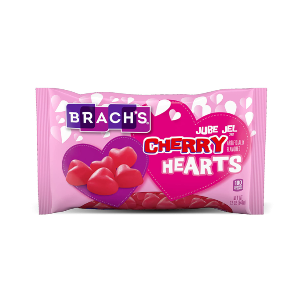 BRACHS: Jube Jel Cherry Hearts Candy, 12 oz