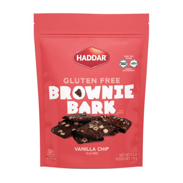 HADDAR: Gluten Free Brownie Bark Vanilla Chip, 4.2 oz