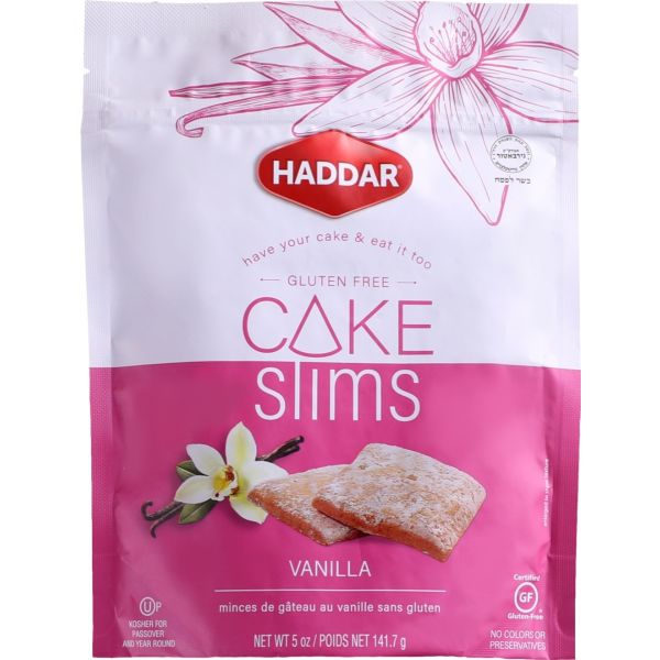HADDAR: Cake Slims Vanilla, 5 oz