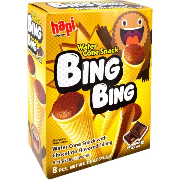 HAPI: Bing Bing Chocolate Wafer Cone Snack, 2.5 oz