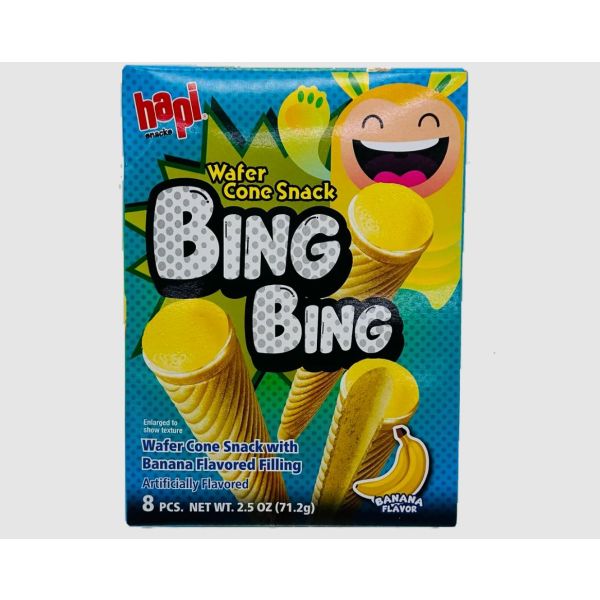HAPI: Bing Bing Banana Wafer Cone Snack, 2.5 oz