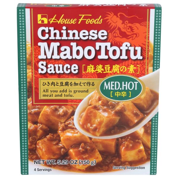 HOUSE FOODS: Chinese Mabo Tofu Sauce Medium, 5.29 oz