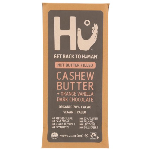 HU: Dark Chocolate Cashew Butter Orange Vanilla Bar, 2.1 oz