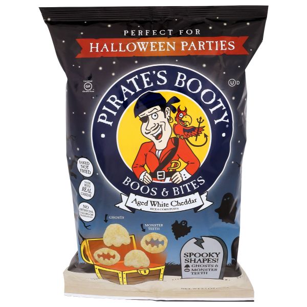 PIRATE BRANDS: Boos and Bites Aged White Cheddar Rice and Corn Puffs, 9.5 oz