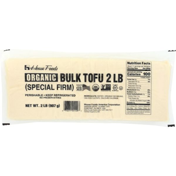 HOUSE FOODS: Organic Special Firm Bulk Tofu, 2 lb