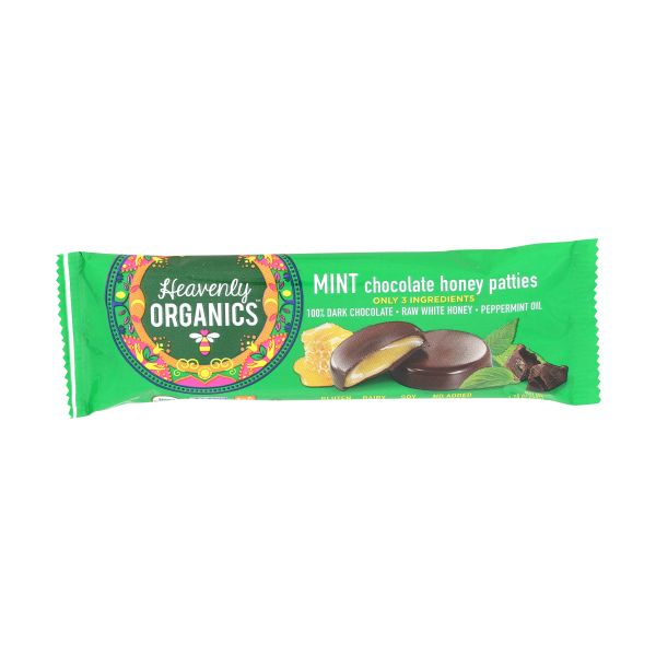 HEAVENLY ORGANICS: Mint Chocolate Honey Patties, 1.2 oz