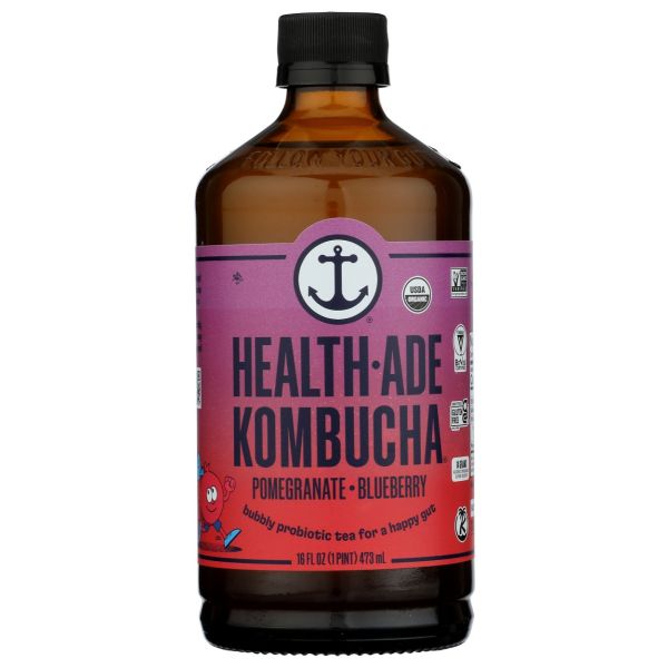 HEALTH ADE: Pomegranate Blueberry Kombucha, 16 oz
