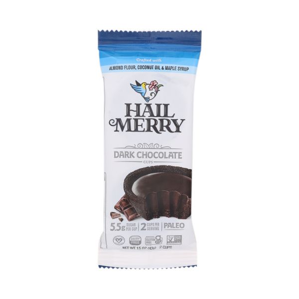 HAIL MERRY: Dark Chocolate Cups 2 ct, 1.65 oz