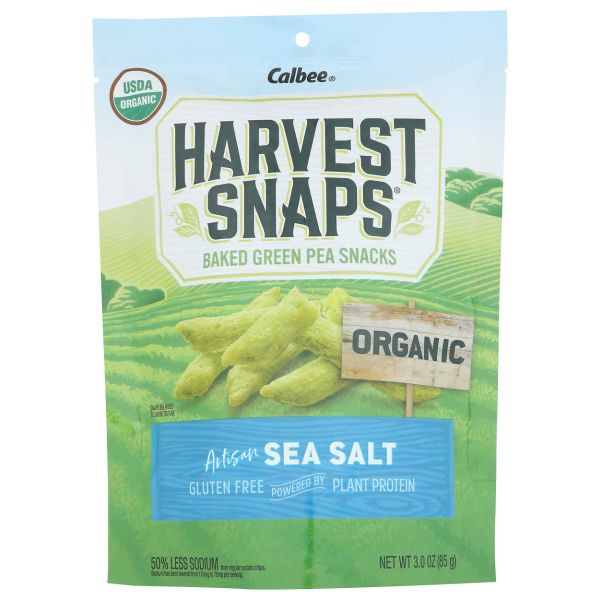 HARVEST SNAPS: Artisan Sea Salt Snack Crisps, 3.3 oz