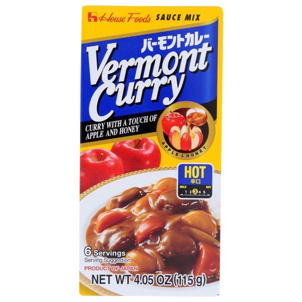HOUSE FOODS: Vermont Curry Hot, 4.05 oz